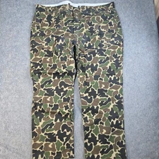 Vintage Red Head Bone Dry Rubberized Hunting Pants Mens 52x32 Duck Camo USA 70s