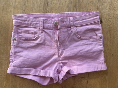 H&M kurze Hose, Mädchen, rosa, Gr. 146 - kaum oder gar nicht getragen