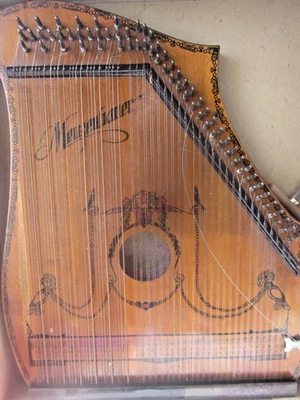 44148 antike Zither 1900 Menzenhauer Modell Extra Ok 6 Akkorde Jugendstil - Bild 1 von 4