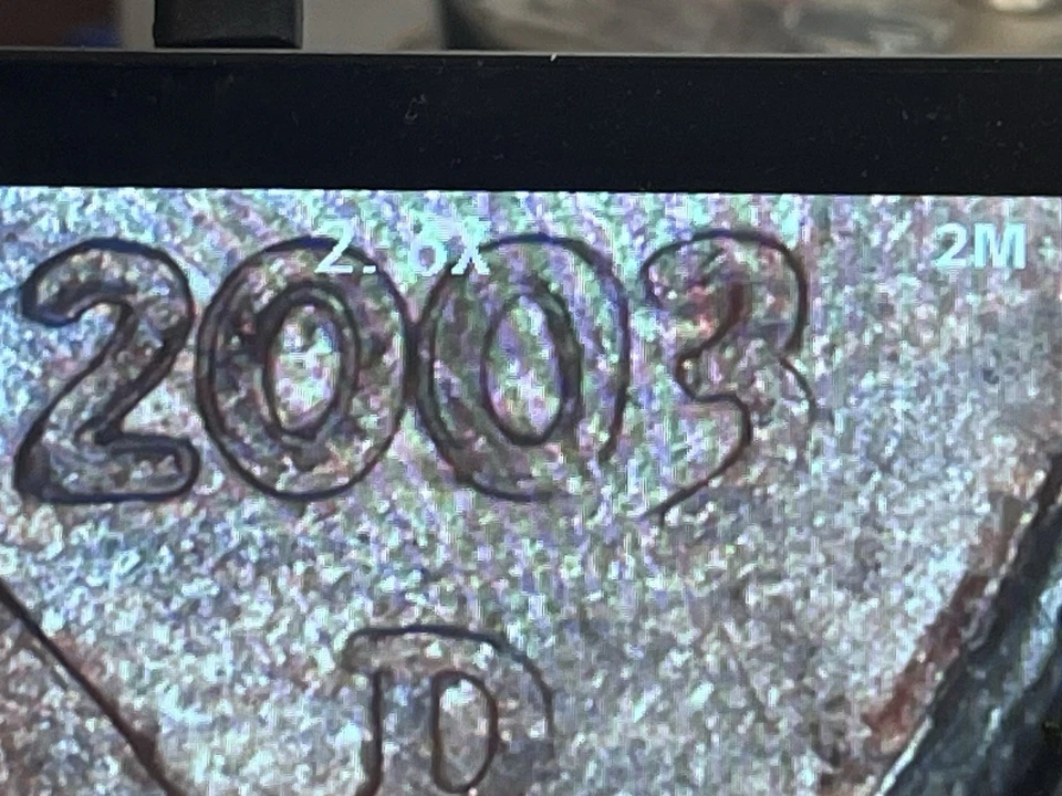 2003 D DOUBLE DIE OBVERSE REVERSE  Lincoln ENTIRE Coin near complete DD UNUSUAL - Image 3 of 4