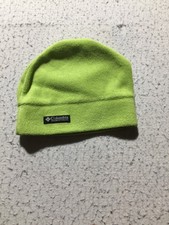 Columbia Fleece Hat Youth S/M Medium Light Green Logo