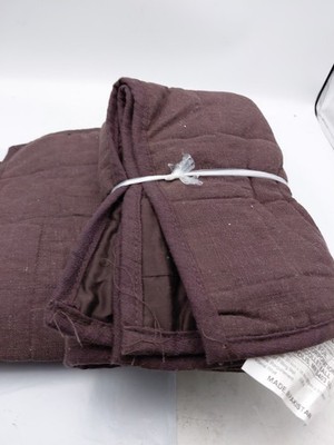Casaluna Heavyweight Linen Blend  Set Of 2 Sham King Size Dark Fig Brown