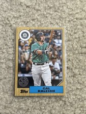Cal Raleigh Wood Mariners 1987 Topps Baseball 35th Anniversary (RC)