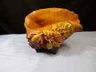 Roseville Pottery Brown Water Lily Conch Shell Planter Vase 438-8
