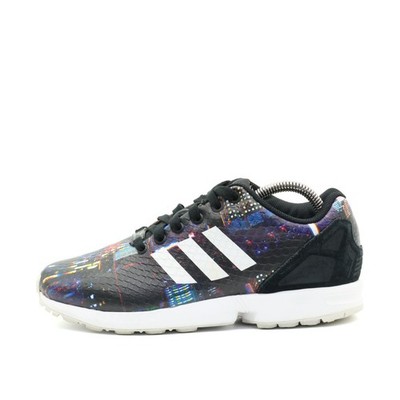 adidas Damen ZX Flux City Print Sneaker Schwarz Multicolor Low-Top EU 39 1/3
