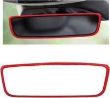 Silicone Rearview Mirror Protector Frame for Tesla Model 3 Y X S Se Color: Red