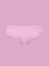 Victoria&rsquo;s Secret Bra Set Cherry Print Pink Hushed Lilac Lace Panty 36C / L