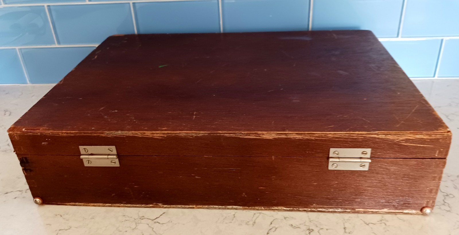 Vintage Art Box With Palettes and Supplies Artist Suitcase Carry Case