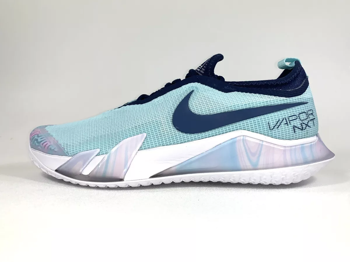 Nike React Vapor NXT HC Tennis Shoes Glacier Ice Blue CV0742 402 Women Size 9.5