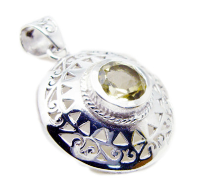 appealing Lemon Quartz 925 Sterling Silver Yellow Pendant Natural exporter US