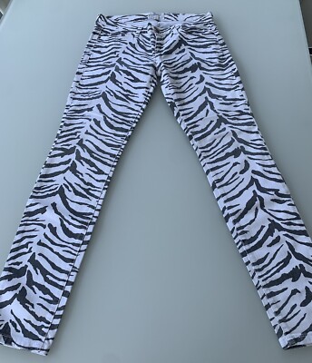 Current / Elliott Hose Luxus Hose  Zebra Größe 27 S Neuwertig mit Elasthan