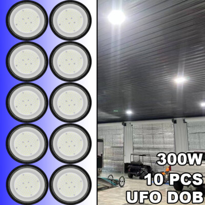 10Pack LED Ufo High Bay Lights 300 W   Factory  Commercial Light Fixtures 6500K
