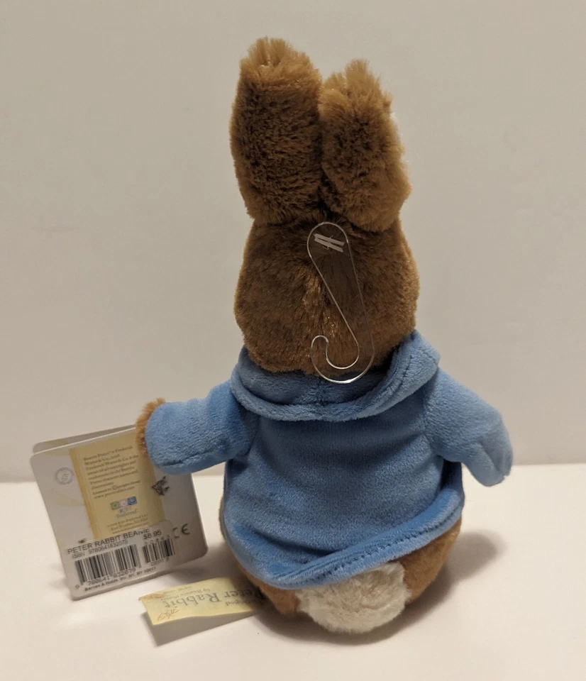 全新 原装 Peter Rabbit 豆豆毛绒 Beatrix Potter 儿童首选 8" B2 — 第 3/4 张图片