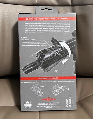 SureFire Turbo Mini Scout Light Pro Lights, 650 Lumens, M340DFT-BK