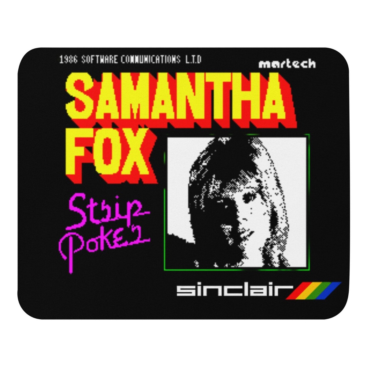 Strip POKER SAMANTHA FOX -ZX Spectrum - Mouse Pad NEW 9.5