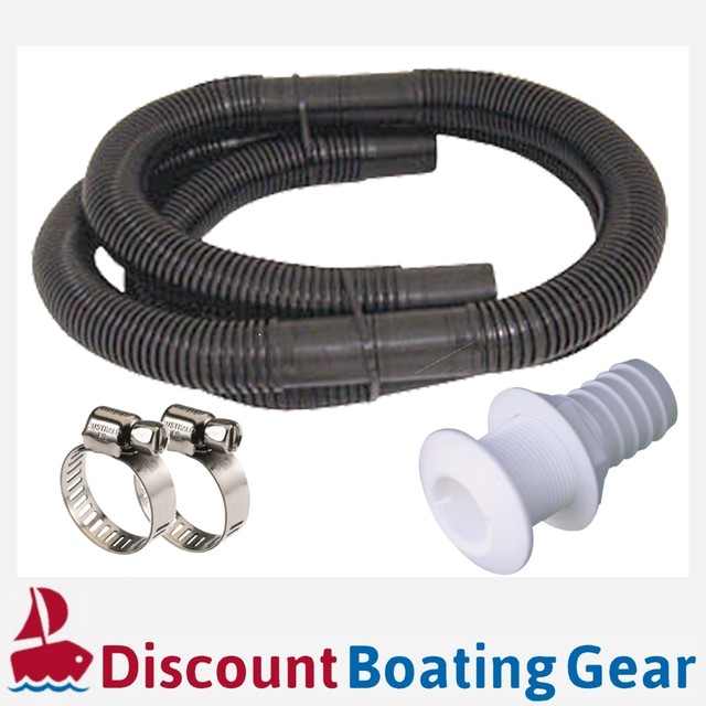 Rule Bilge Pump Kit 500gph With Premium Hose Fittings Clamps & Bilge