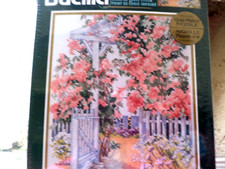 Bucilla Stamped Cross Stitch Kit Floral Arbor 42357 NIP