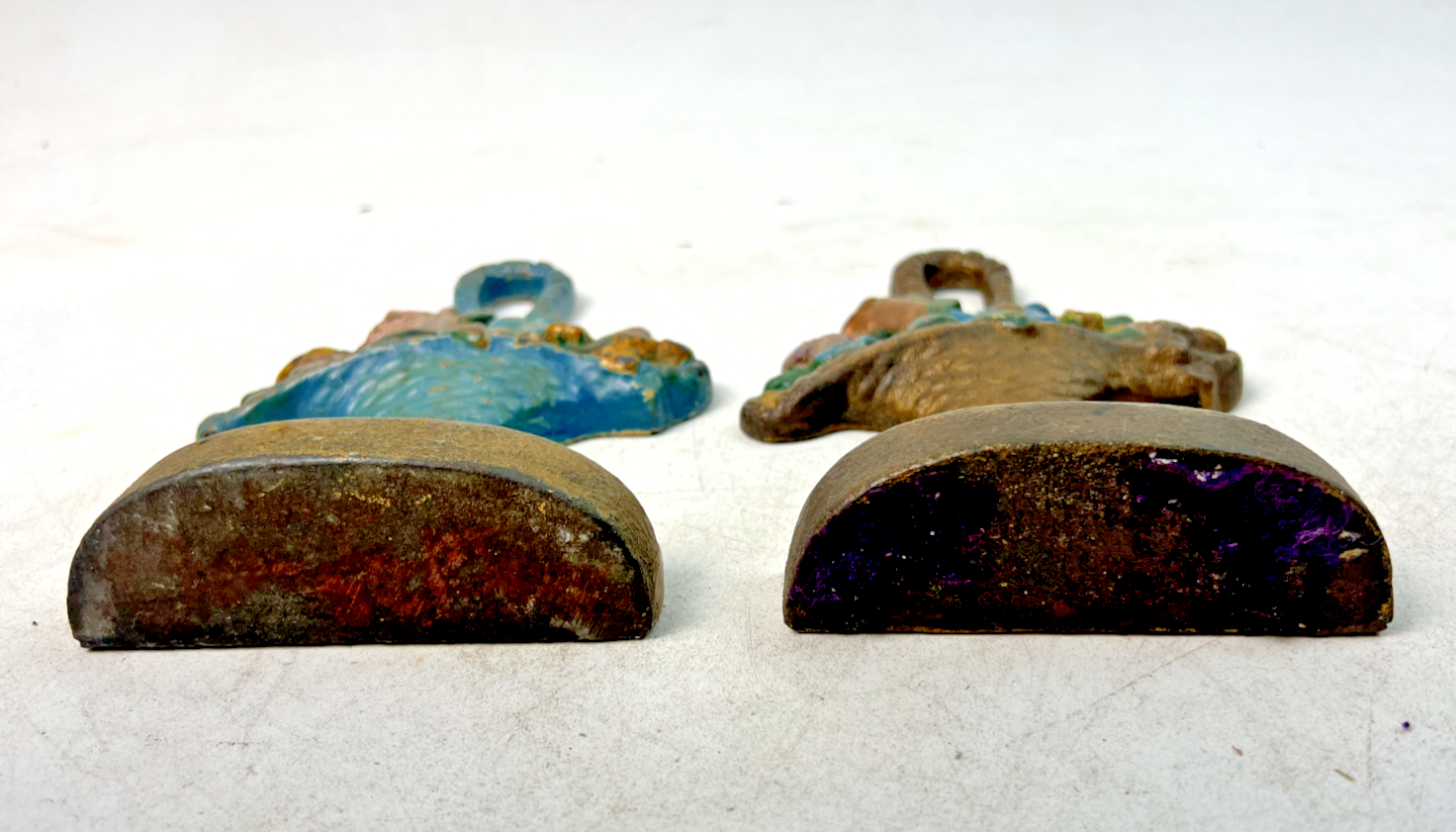 Vintage 1920s Basket of Flowers Cast Iron Doorstops eBay