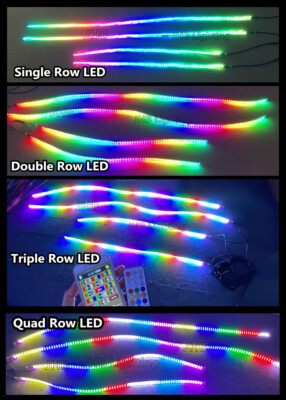 JHB Double/Triple/Quad Row Dream Remote+APP CHASING Flow Underglow Strips Lights