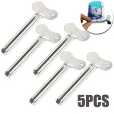5PCS Stainless Steel Tube Toothpaste Squeezer Easy Key Dispenser Rolling Holdepc