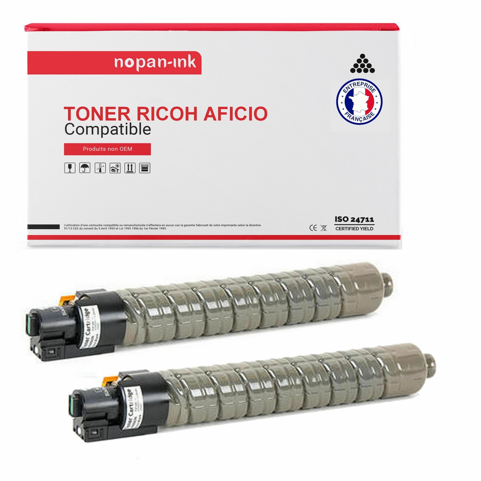 Toner compatible Ricoh NOPAN-INK pack double noir pour renouveler vos consommables professionnels
