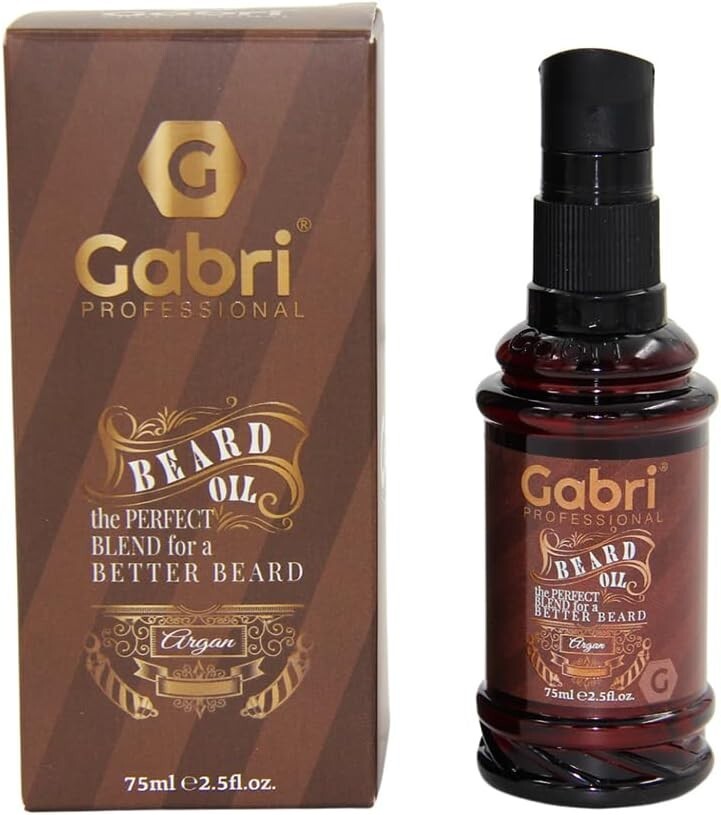 Gabri Beard Oil with Pump 75ml | Men's Beard & Skin Oil | Tames | Argan Oil