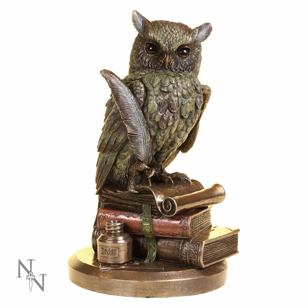 Ulula Owl Academic Owl Figure Cold Cast Bronze By Veronese.Great.