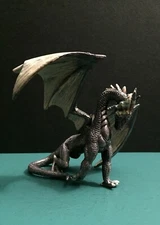 Rawcliffe Partha Pewter Winged Silver Dragon Queen Stalking Prey Jewels Figurine