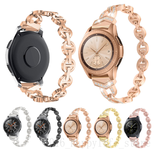 Women Metal Wrist Band Bling Diamond Strap For Garmin Vivoactive