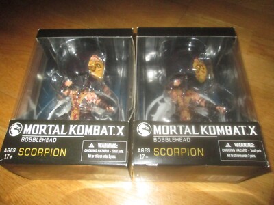2 x Mortal Kombat X Bobblehead - Scorpion - NEU - OVP - Mezco Toys
