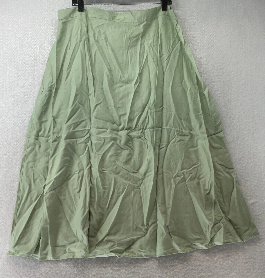 Asos Design A Line Midi Skirt Womens Size 14 Gray Button Through Pocket - Image 2 of 4