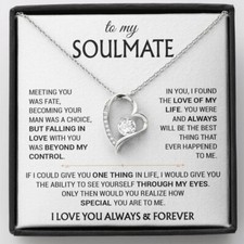 To My Soulmate Necklace, Soulmate Gift, Gift For Girlfriend, Christmas Gift