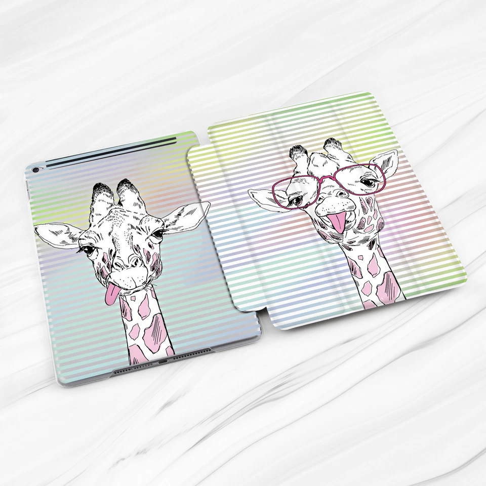 Animal Giraffe Hipster Case For iPad 10.2 Air 3 4 5 Pro 9.7 11 12.9 Mini - Image 2 of 4