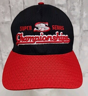 Super Series Baseball Championship Logo Mens Strap Back Mesh Hat
