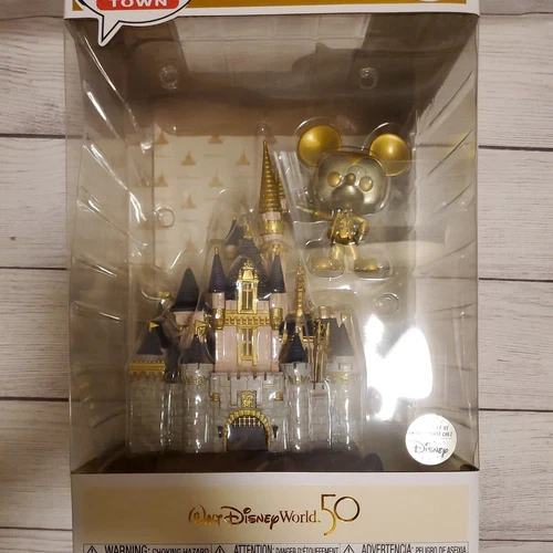 Disney World Funko Pop 50th Anniversary Cinderella Castle Gold Mickey Mouse #26