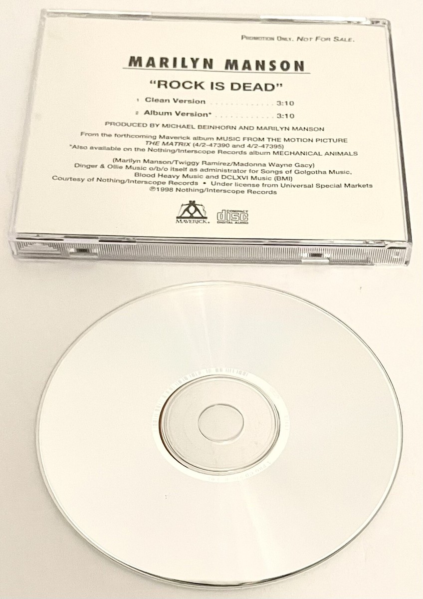 Marilyn Manson, “Rock Is Dead”, Promo, CD, 1998 | eBay