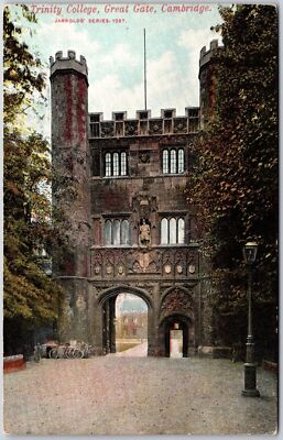 Trinity College Great Gate Cambridge England Campus Building Postcard
