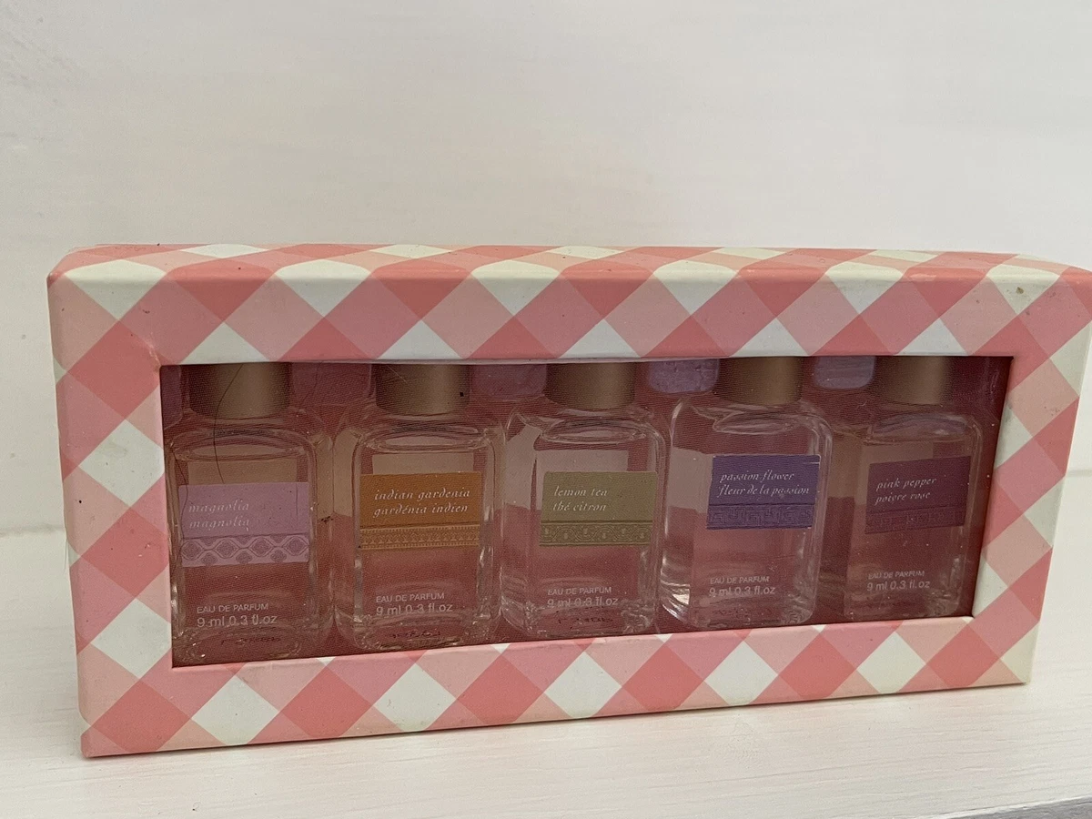 The Body Shop 5 Perfume Set RARE Lemon Tea Pink Pepper Indian Gardenia Magnolia