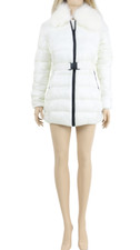 Gianni Feraud White Quilted Faux Fur Collar Winter Puffer Jacket Uk 10,12,14