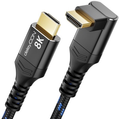 0,5m 8K UHD HDMI 2.1 Kabel 90° Gewinkelt HDR 8K@60Hz, 4K@120Hz/144Hz, 2K@240Hz