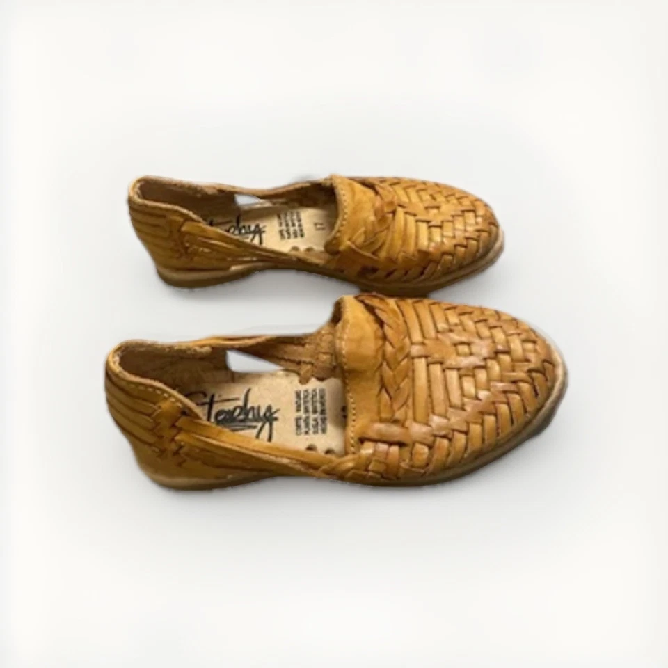 Sandalias de cuero Stephy Huaraches para niños pequeños México talla 17 (aproximadamente EE. UU. 2,5) Foto 2 de 4