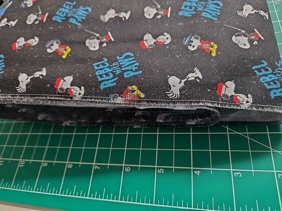 PEANUTS SNOOPY Cotton Fabric Rebel Paws Black By The Half Yard Music Conductor - Image 3 of 4