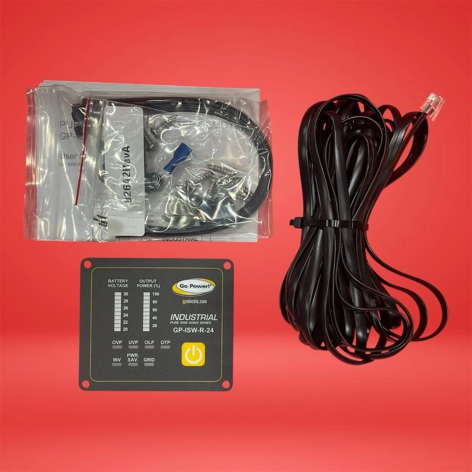Go Power GP-ISW-R-24 Remote Switch 24V Pure Sine Wave Inverter RV Off-Grid - Image 3 of 4