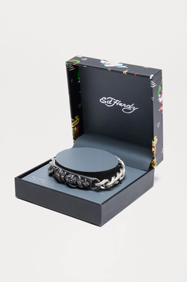 【Ed Hardy】DO OR DIEブレスレット【箱・保証書付】 Ed Hardy Death Or Glory Metal Bracelet In Box, Stainless Steel