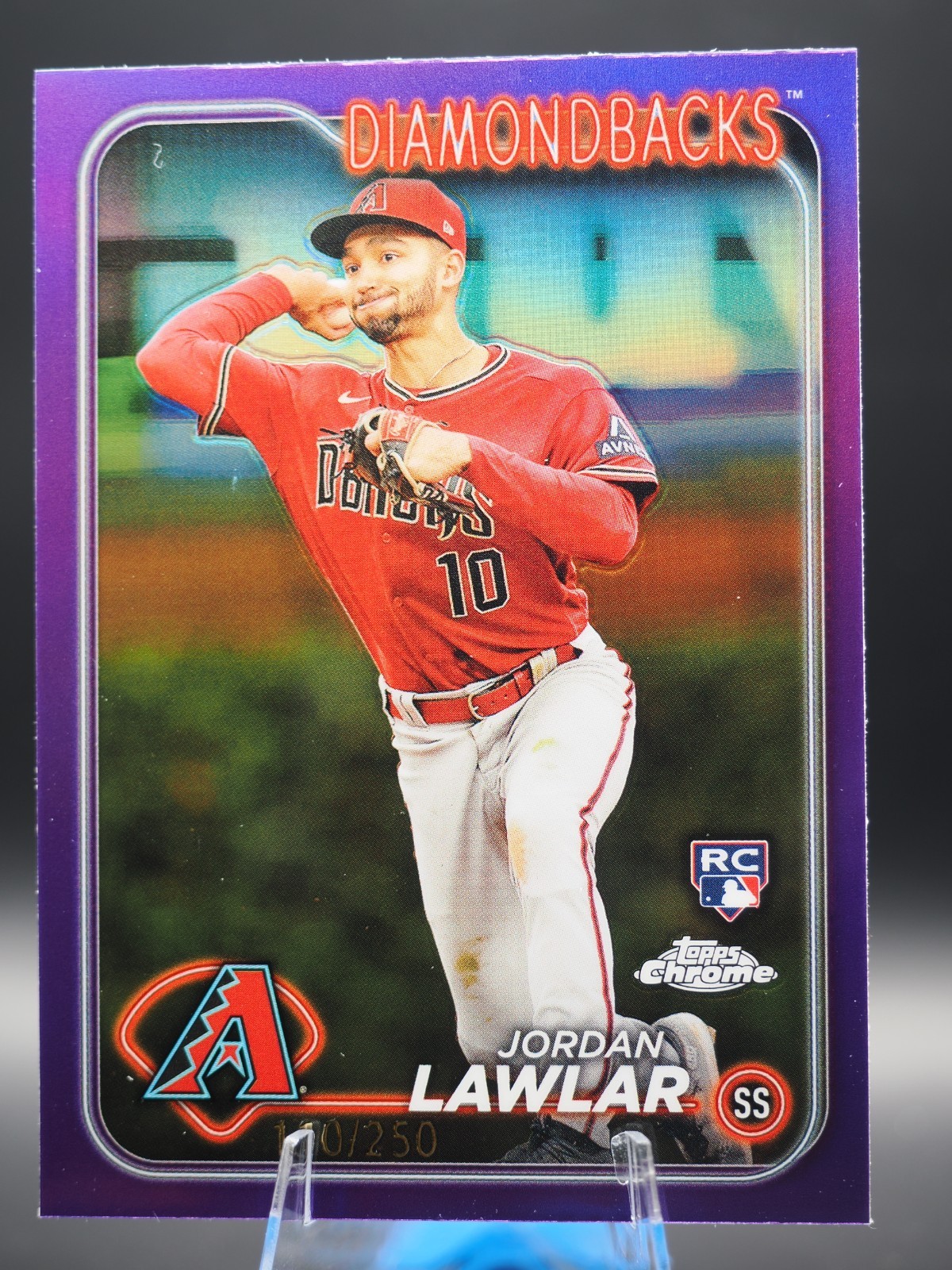 2024 Topps Chrome - Jordan Lawlar #229 Purple Foil /250 (RC)