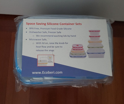 Collapsible Silicone Food Storage Container Foldable Space Saving Lunch Box Set