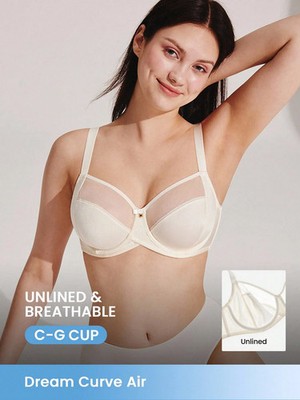 Unlined Full Coverage Breezy Mesh Minimizer Bra Quality Cheap24