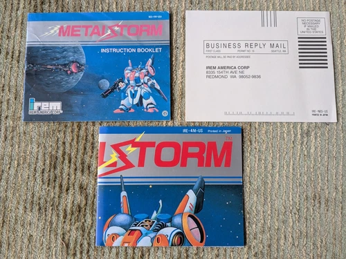 Metal Storm Nintendo NES Manual Poster & Registration Card Reg Card Only No Game
