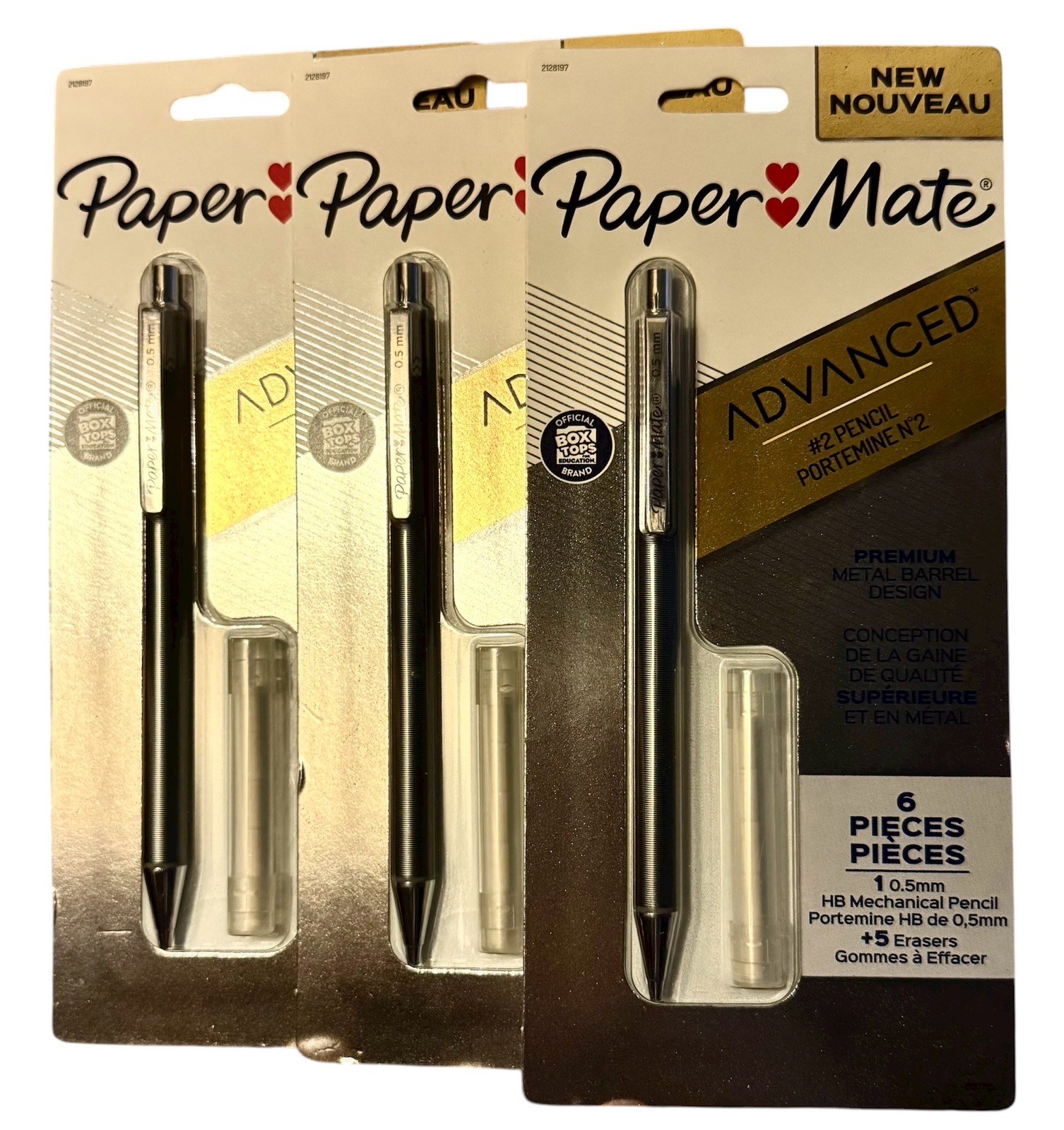 Qty (3) 1 Pc Pks PaperMate 2128197 Advanced Mechanical Pencils, 0.5 mm, HB (#2)