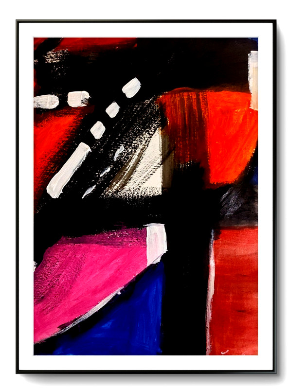 LOVELESS - "ROLLER COASTER" 11 X 15 acrylic on  paper COA